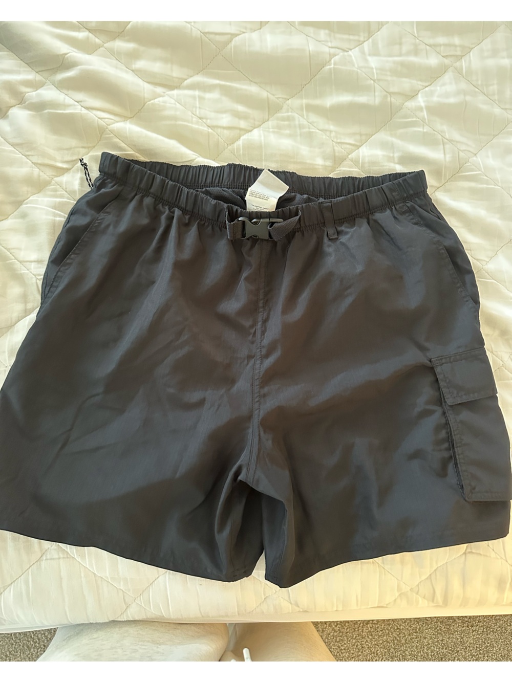 Nike Men's Black Elastic-Waist Hybrid Shorts